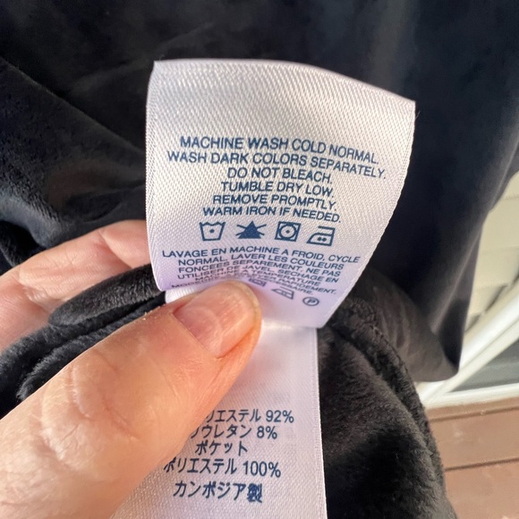 Lands End Velour Hooded Pull Over Warm Top - Picture 7 of 12